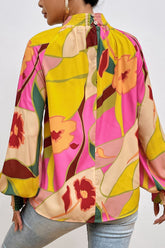 Santorini Bloom Boho Blouse
